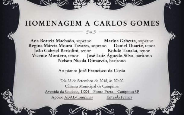 Convite para a Homenagem a Carlos Gomes